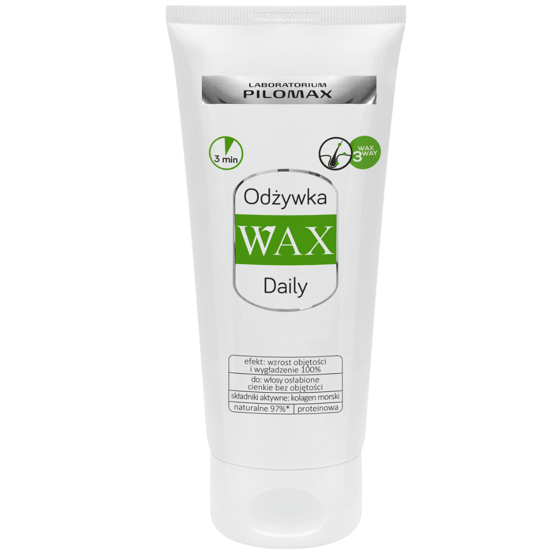 Odżywka nawilżająca do włosów cienkich niefarbowanych z kolagenem WAX DAILY 200ml