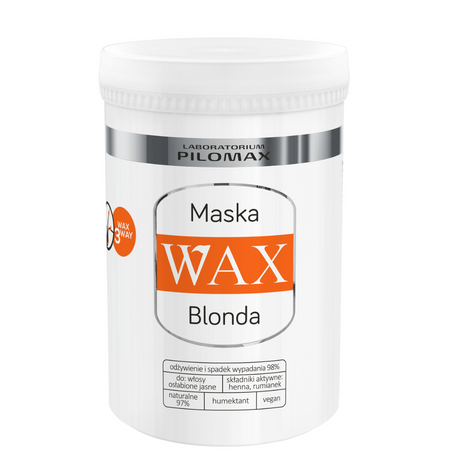 Maska nawilżająca na wypadanie do włosów blond, niefarbowanych WAX BLONDA 480ml