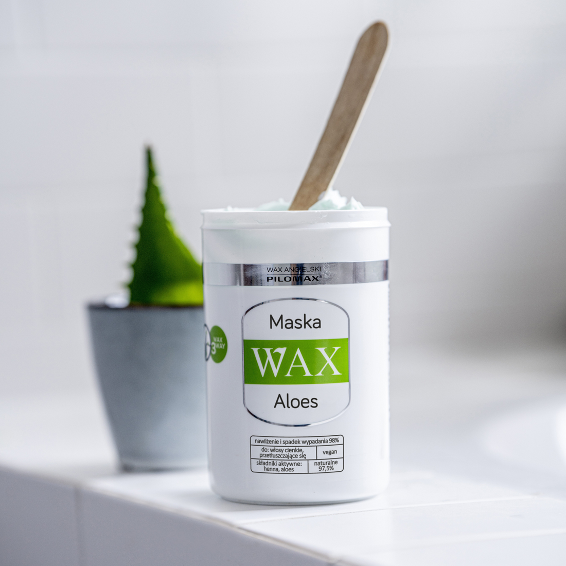 Maska nawilżająca do włosów cienkich lub przetłuszczających się WAX ALOES 480ml