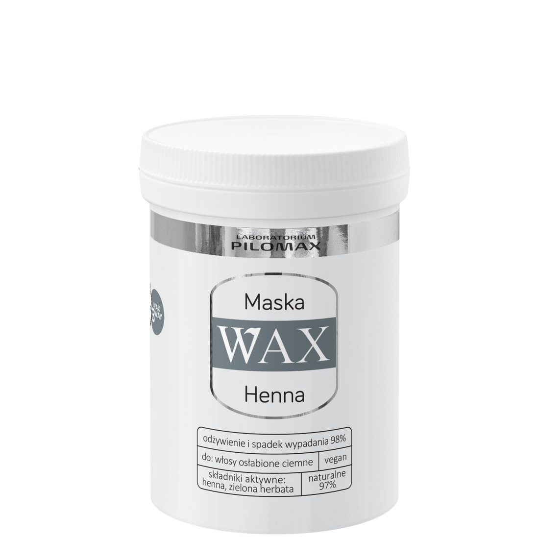 Maska nawilżająca na wypadanie włosów ciemnych, niefarbowanych WAX HENNA 240ml