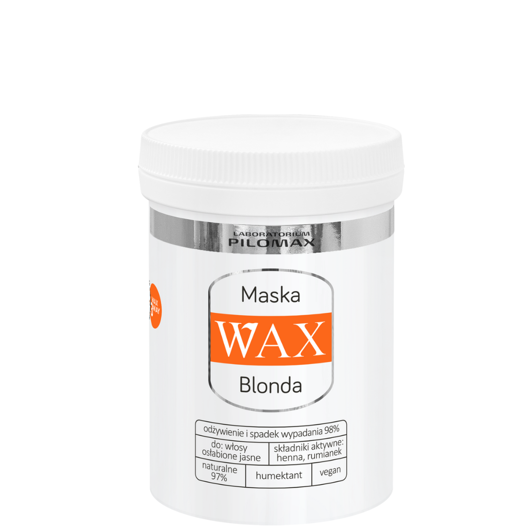 Maska nawilżająca na wypadanie do włosów blond, niefarbowanych WAX BLONDA 240ml